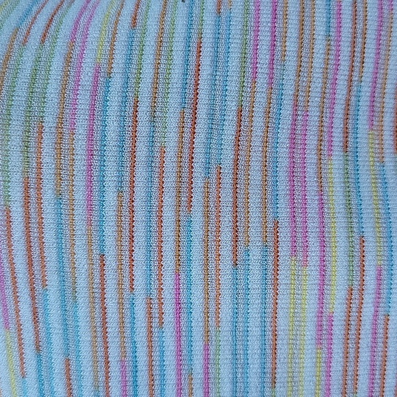 Le Lis Subtle Rainbow Striped Button Down Short Sleeve Top - Picture 6 of 11